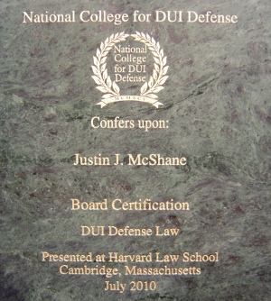 McShane Board Certification in DUI Defense