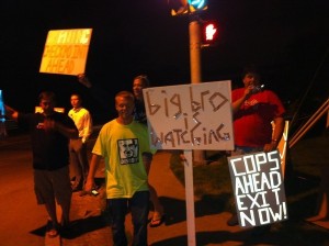 DUI checkpoint protest